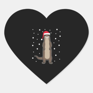 Otter Sea Otter Christmas Animals Gift Idea Heart Sticker