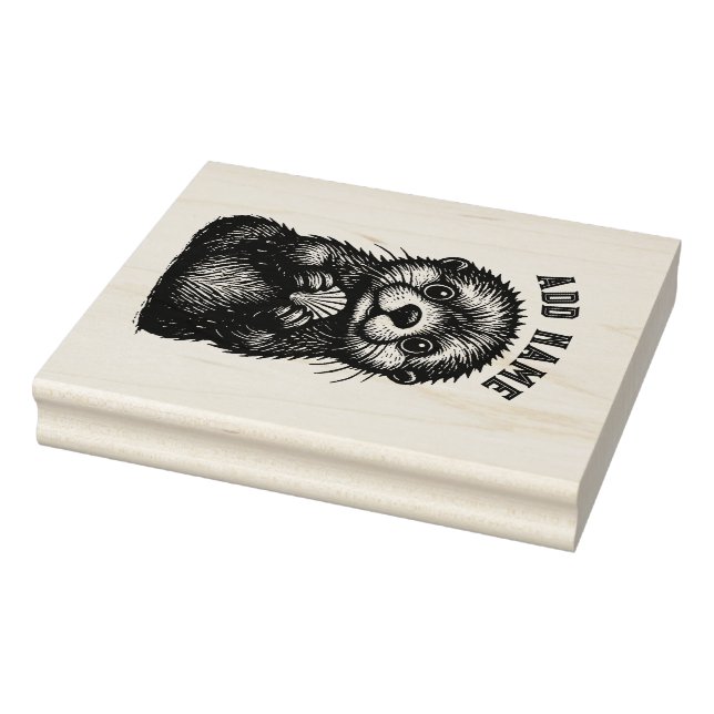 Otter & Shell  Rubber Stamp (Stamp)