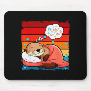 Otter Sleeng Animal Pajamas Nap Pjs Outfit Sea Ott Mouse Pad