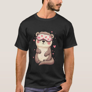 Otter sleep mask heart T-Shirt