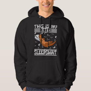 Otter Sleeping  Otter Sea Otter Funny Otter Sleep Hoodie