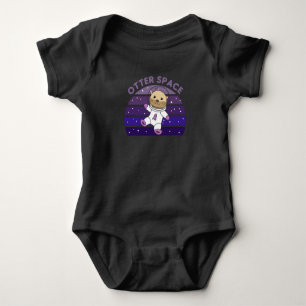 Otter Space A Cute Otter In Space In The UFO Baby Bodysuit