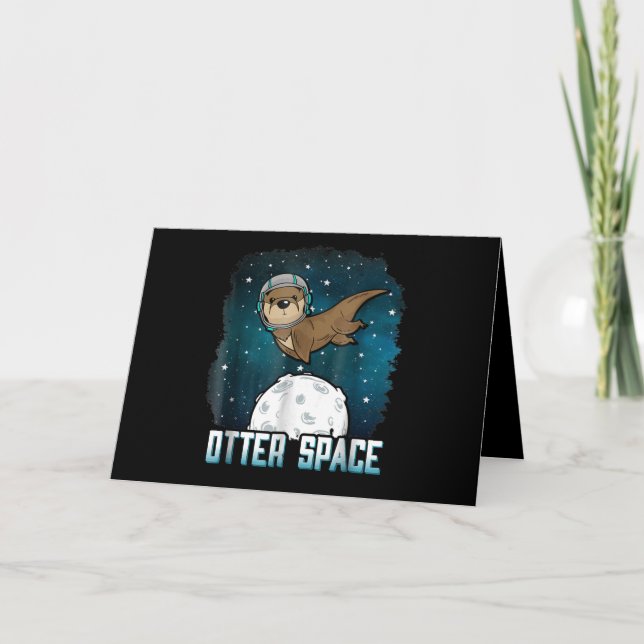 Otter Space| Funny Otter Space Animal Card (Front)