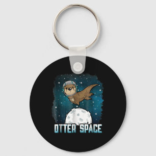 Otter Space Funny Otter Space Animal Key Ring