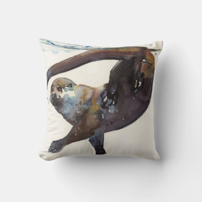 Otter Study II -'Talisker' Cushion (Front)