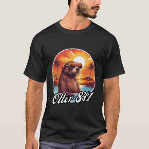 Otter Surfing 841 Team California Sea Otter Surfin T-Shirt