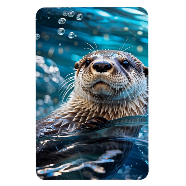 Otter Swimming Magnet (Vertical)