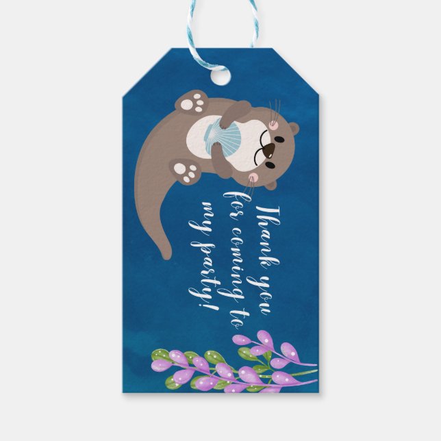 Otter Thank You Gift Tag (Front)