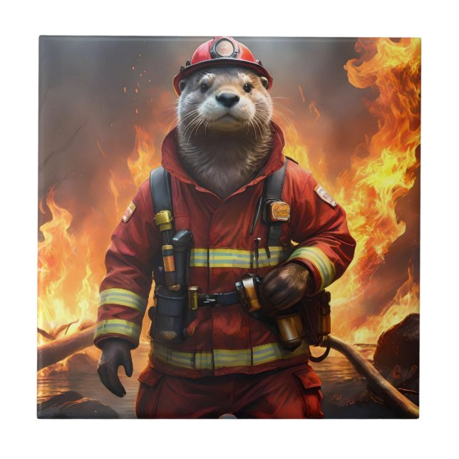 Otter The Fire Fighter, Tile (Front)