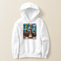 Otter Triplets Birthday Party, Kids Hoodie