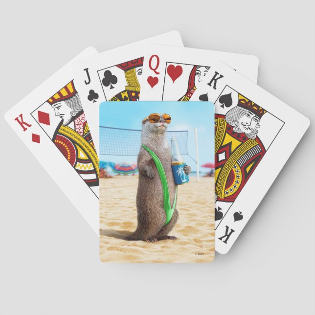 Otter Wearing Mankini Playing Cards (Back)