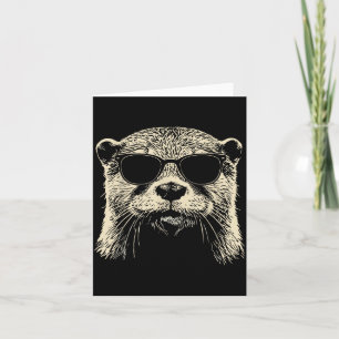 Otter Wearing Sungles Graphic Otter Shirt Men Wome Card