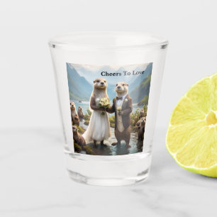 Otter Wedding Day Cheers To Love, Shot glass