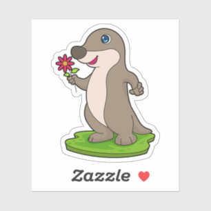 Otter with Flower
