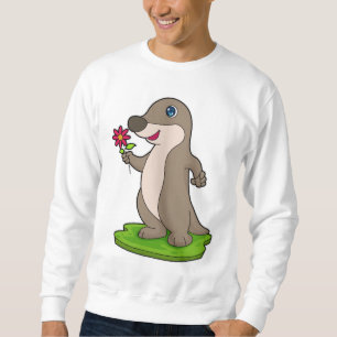 Otter with Flower Sweatshirt