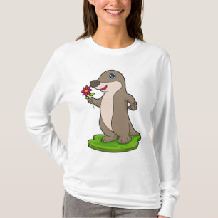 Otter with Flower T-Shirt