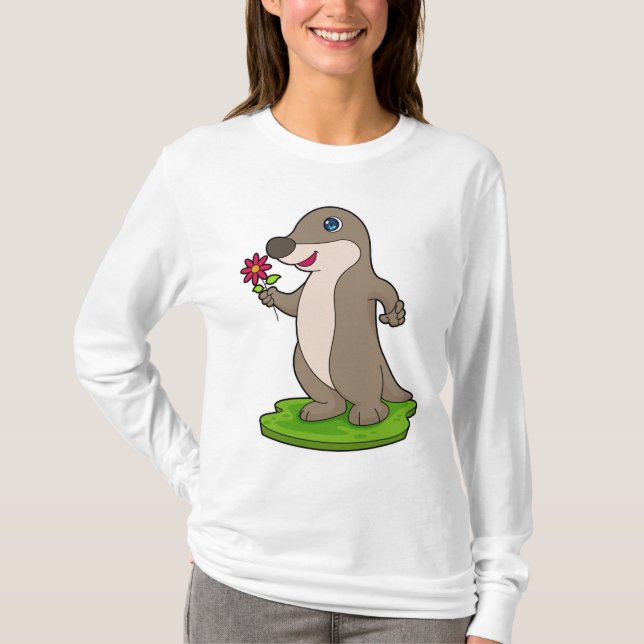 Otter with Flower T-Shirt (Front)