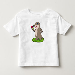 Otter with Flower Toddler T-Shirt