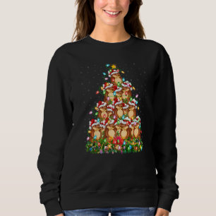 Otter Xmas Lights Santa Otter Christmas Tree Sweatshirt