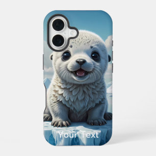 Otterbox baby seal pup sitting on a iceberg iPhone 16 case