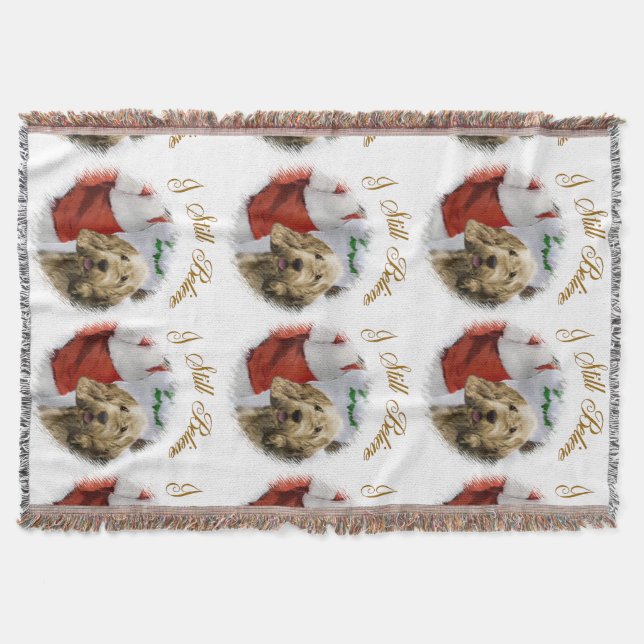 Otterhound Christmas Throw Blanket (Front)