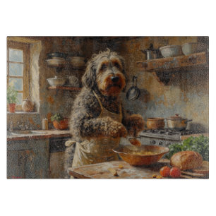 Otterhound Cooking in Kitchen Cutting Board