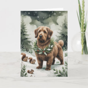 Otterhound Dog Christmas Greeting Card