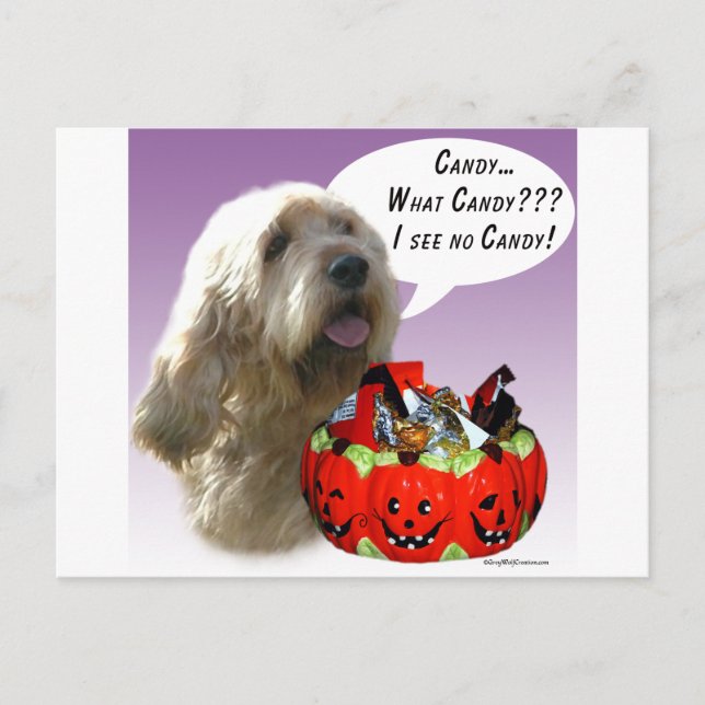 Otterhound Halloween Candy Postcard (Front)