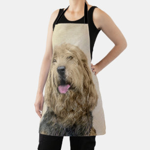 Otterhound Painting - Cute Original Dog Art Apron