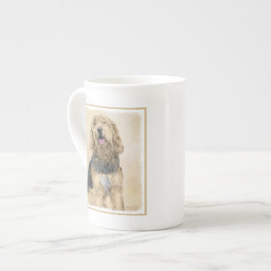 Otterhound Painting - Cute Original Dog Art Bone China Mug