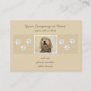Otterhound Painting - Cute Original Dog Art Business Card