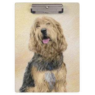 Otterhound Painting - Cute Original Dog Art Clipboard