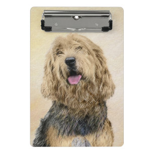 Otterhound Painting - Cute Original Dog Art Mini Clipboard