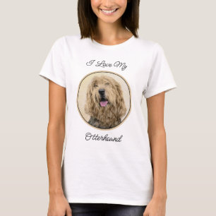 Otterhound Painting - Cute Original Dog Art T-Shirt