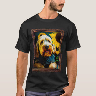 Otterhound Painting Sunflower Flower Mum Women Flo T-Shirt