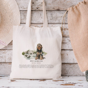 Otterhound Watercolor Dog Breed Quote Tote Bag