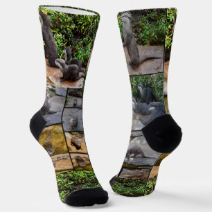**"Otterly Adorable: A Photo Collage of Otters Socks