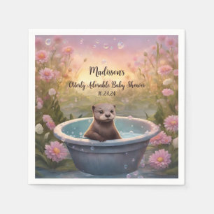 Otterly Adorable Baby Shower Napkin