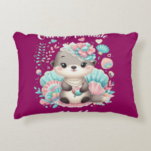 Otterly Adorable Cute Kawaii Otter Decorative Cushion