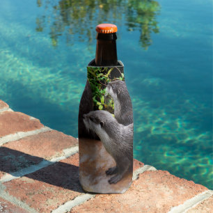 Otterly Adorable Otters, Bottle Cooler