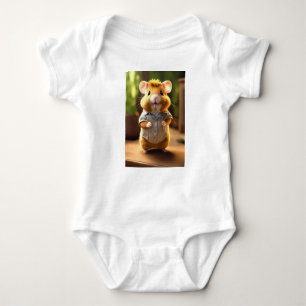 Otterly Adorable: Playful Baby Otter and Shell Kid Baby Bodysuit