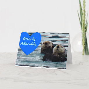 Otterly Adorable Sea otter Greeting Card