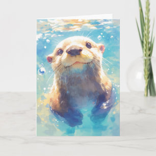 Otterly Delightful A Watery Adventure Card