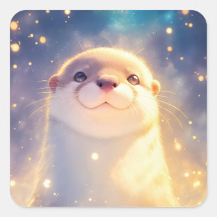Otterly Enchanting Square Sticker