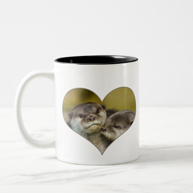 Otterly In Love Two-Tone Coffee Mug (Left)