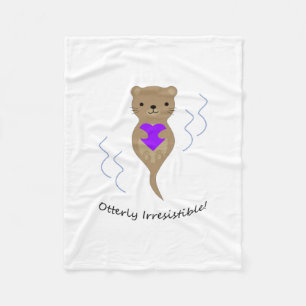 otterly irresistible fleece blanket