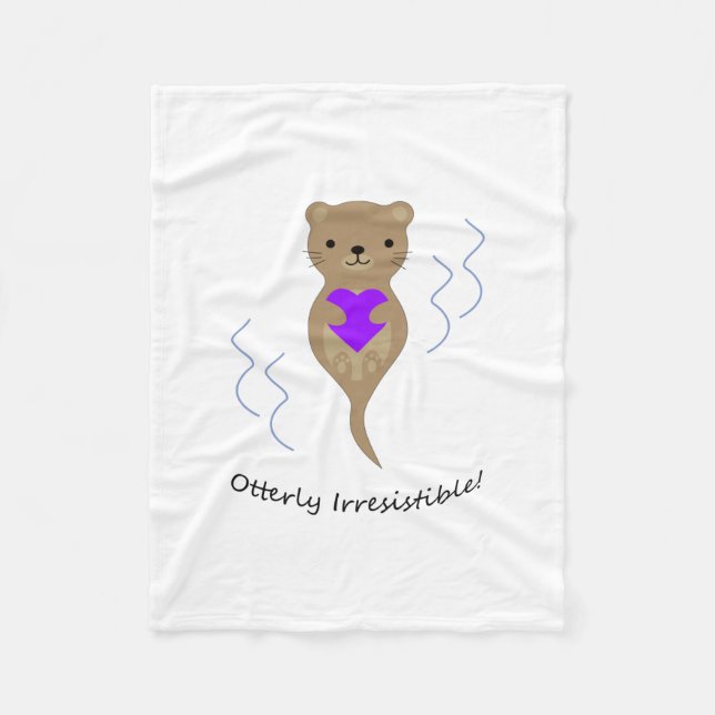 otterly irresistible fleece blanket (Front)