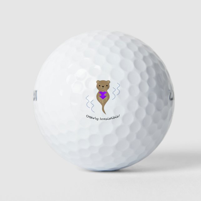 Otterly Irresistible Otter Golf Balls (Front)