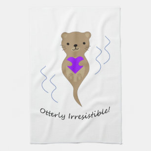 otterly irresistible tea towel