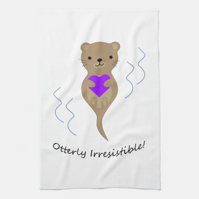 otterly irresistible tea towel (Vertical)